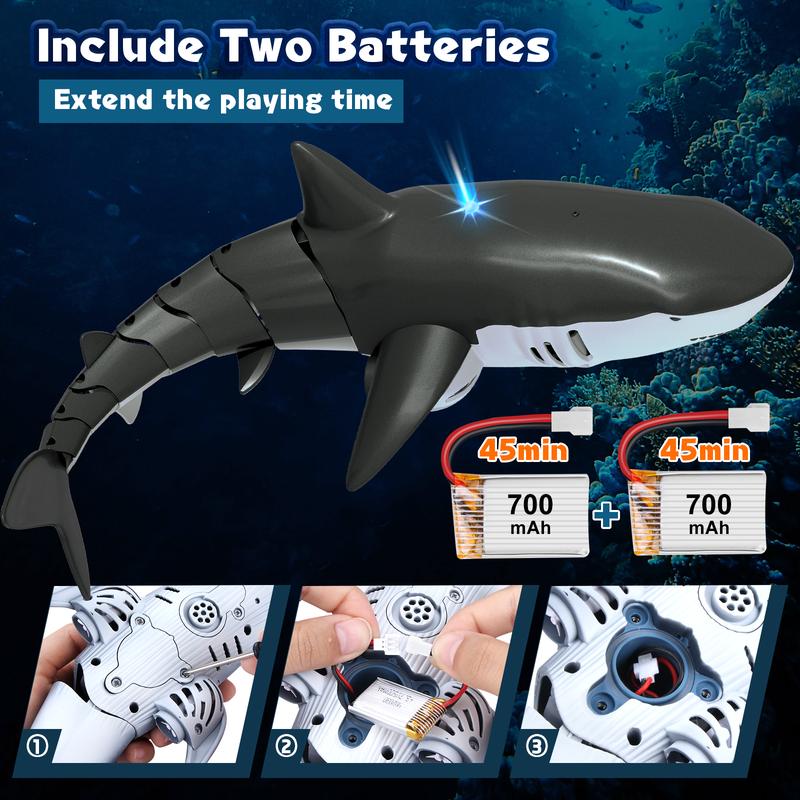 Remote Control Shark Water Spray Toy
