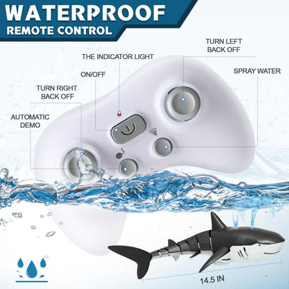 Remote Control Shark Water Spray Toy