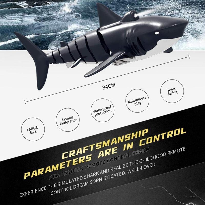 Remote Control Shark Water Spray Toy